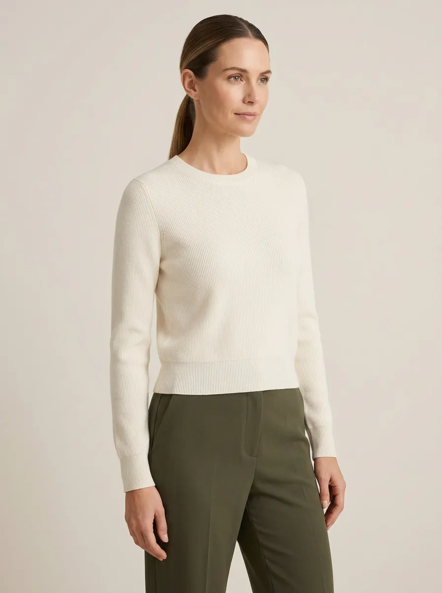 Women's Ribbed Crewneck Sweater