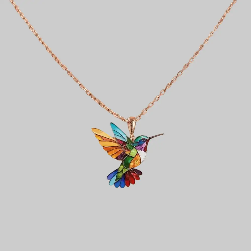 Ribbed Hummingbird Necklace