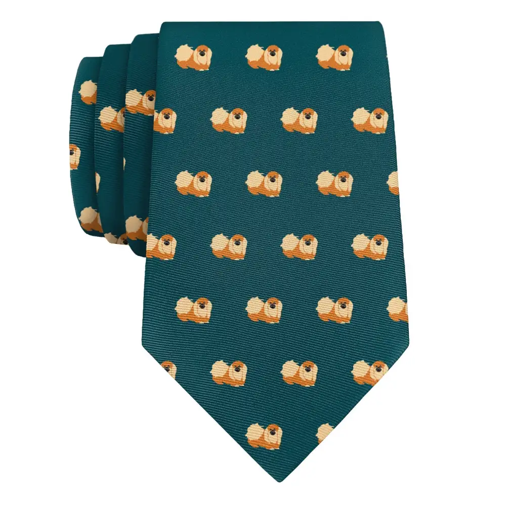 Pekingese Dog Pattern Necktie