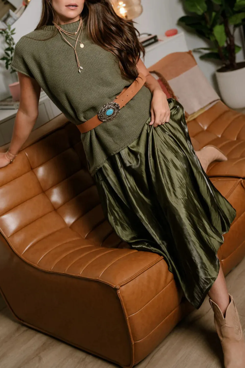 Side Slit Sweater Tank