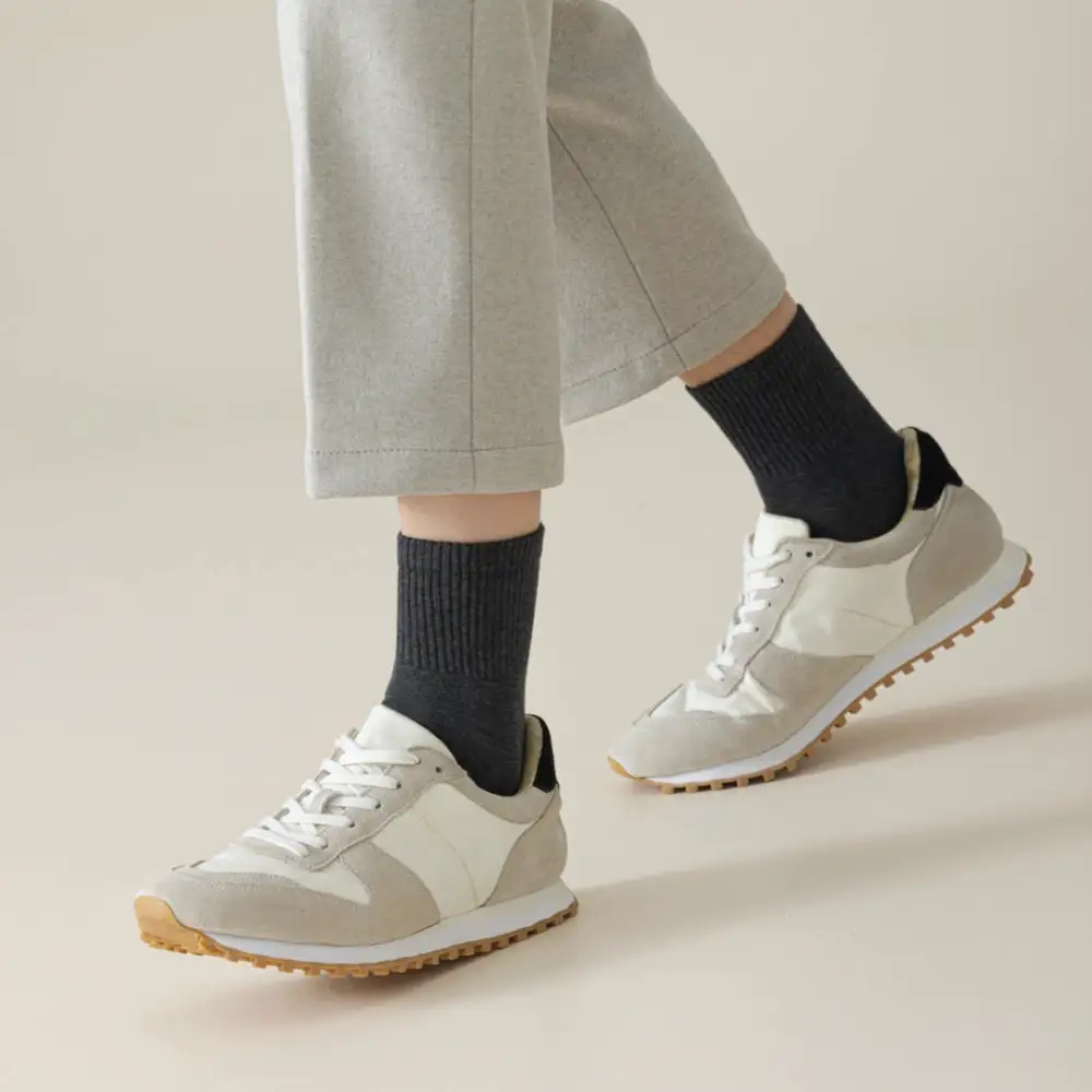 Contemporary Cotton Ribbed Crew Socks