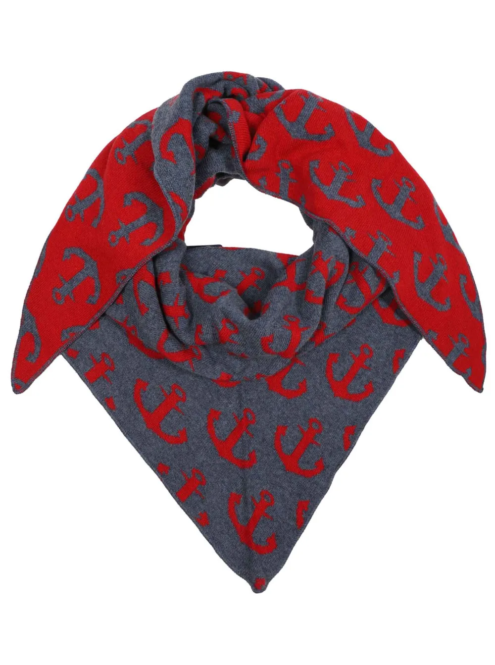 Textured Cashmere Wool Heart Pattern Fashion Scarf