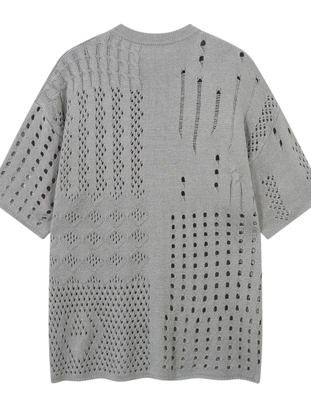 Textured Graphic Crew Neck Tee