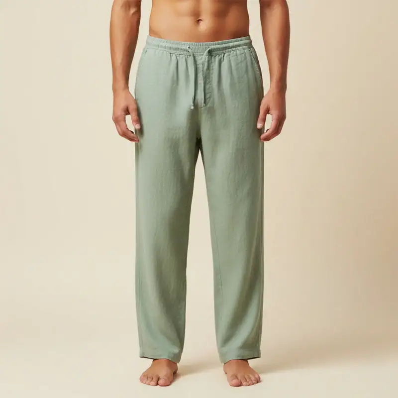 Men's Relaxed Linen Drawstring Pants
