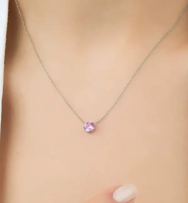Sapphire Solitaire Necklace