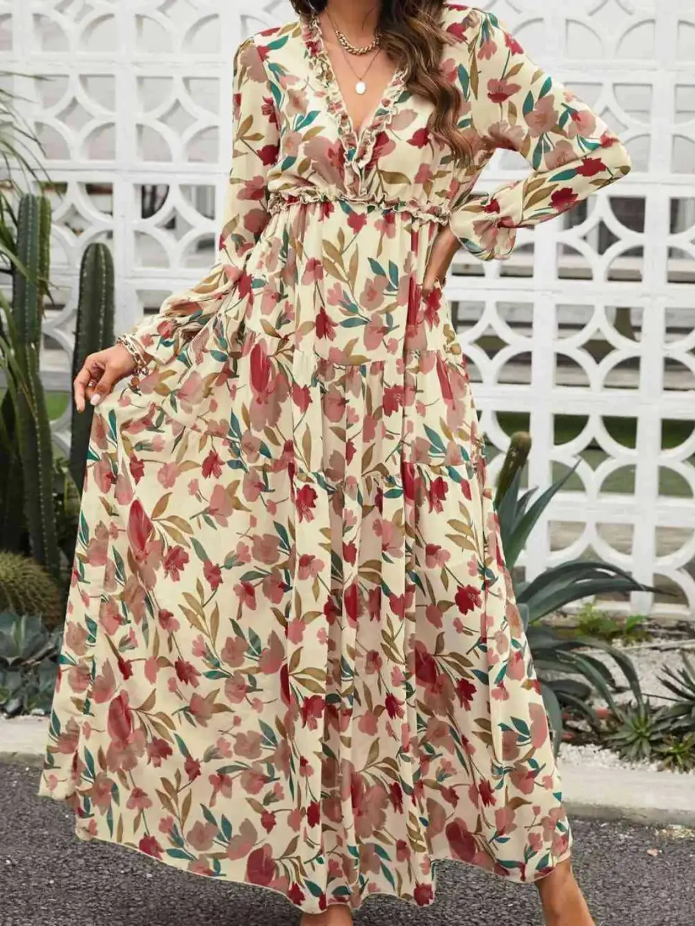 Soft Printed A-Line Dress