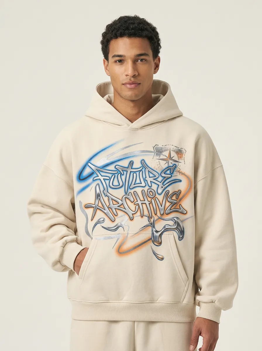 Unisex Future Archive Graffiti Airbrush Hoodie
