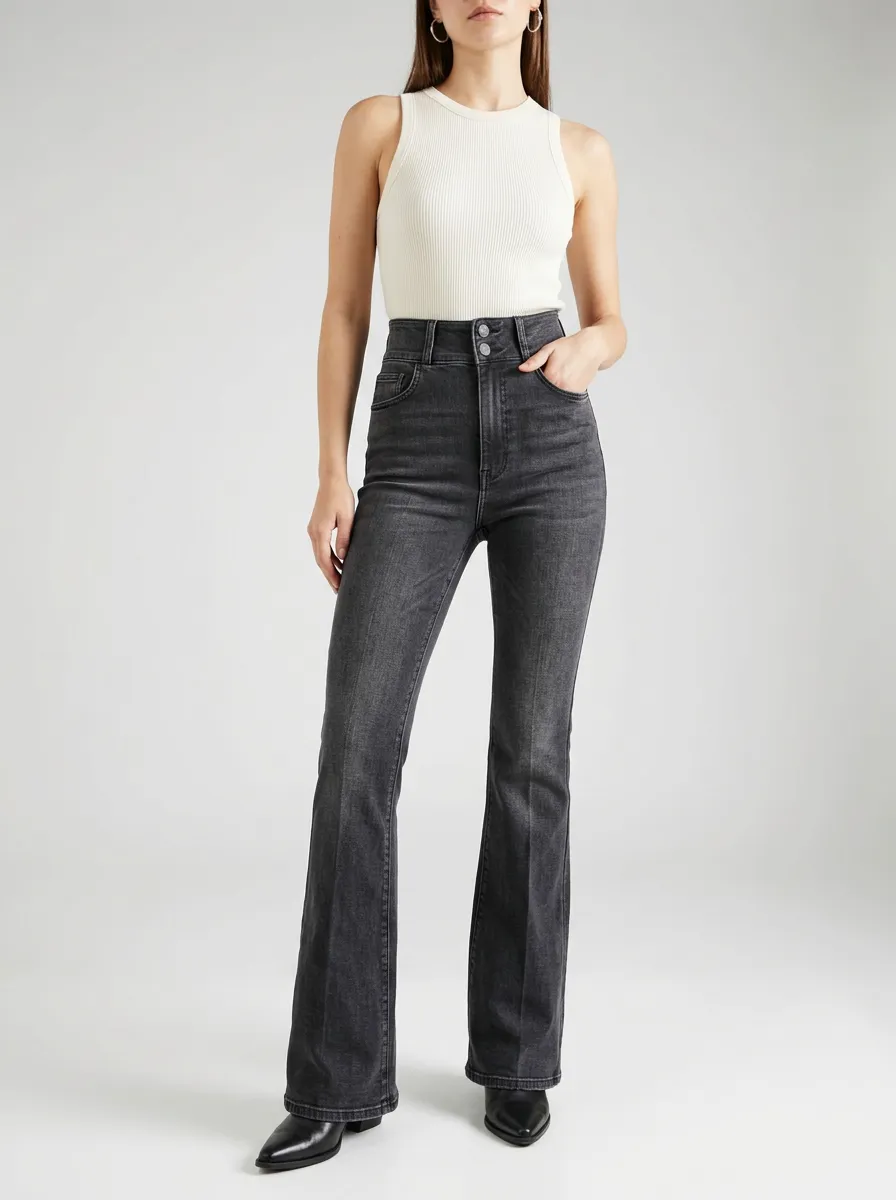 Relaxed Everyday Women's High-Waist Stretch Flare Jeans