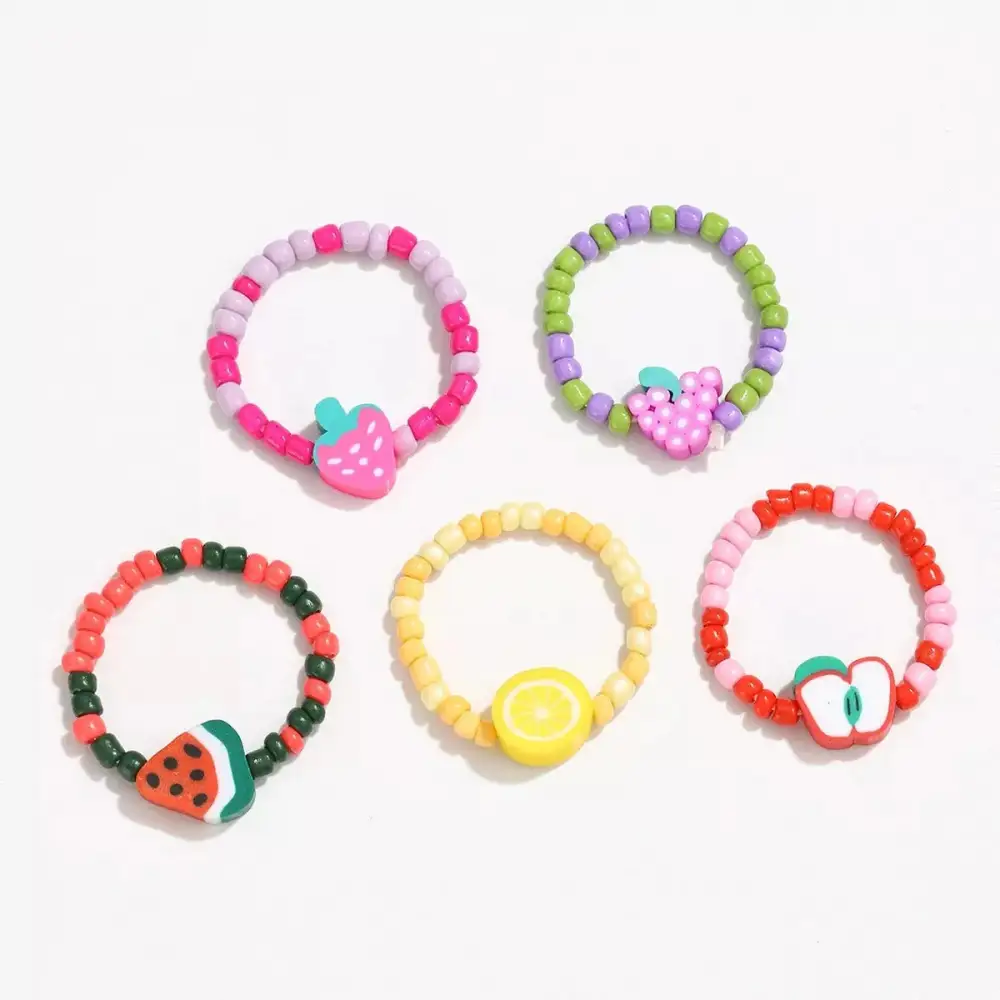 Fruit Charm Beaded Ring
