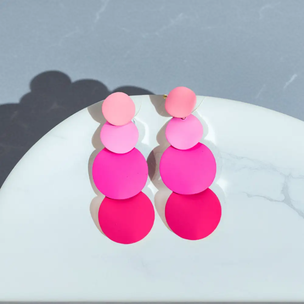 Geometric Round Statement Earrings