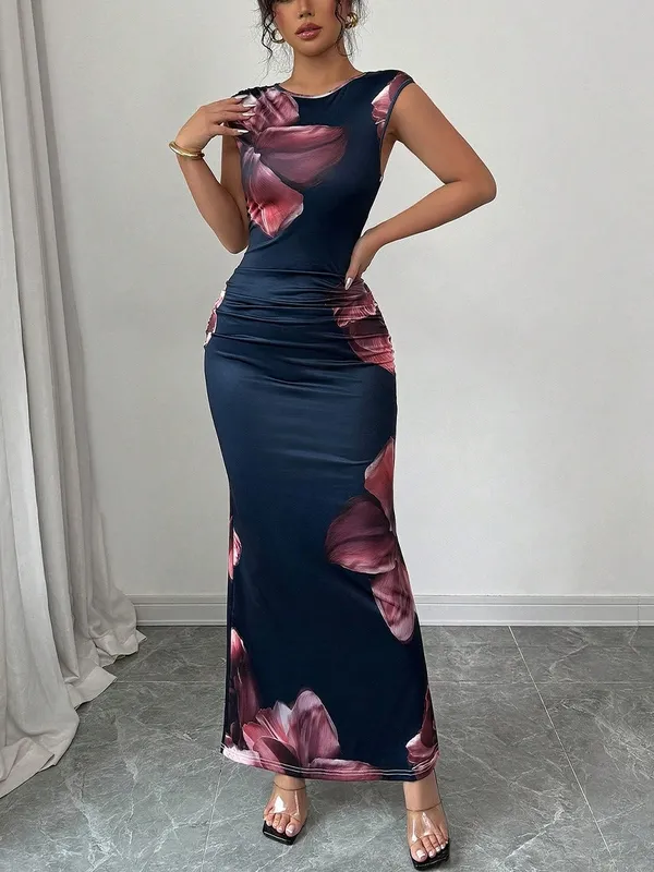 Floral Bodycon Maxi Dress