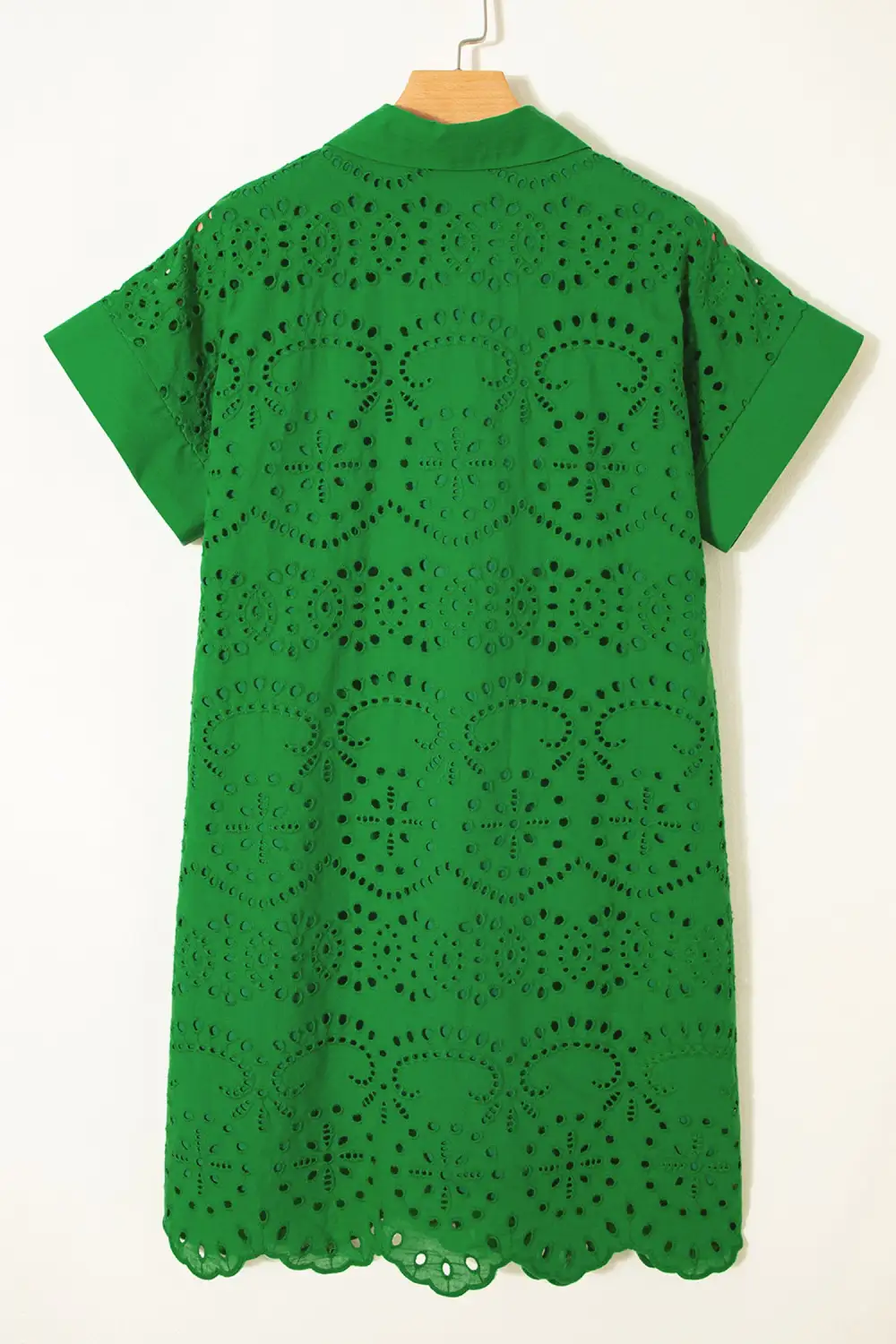 Embroidered Eyelet Mini Dress