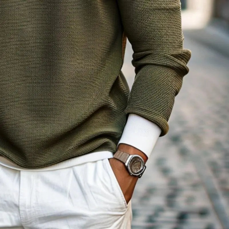 Ribbed Crew Sweater
