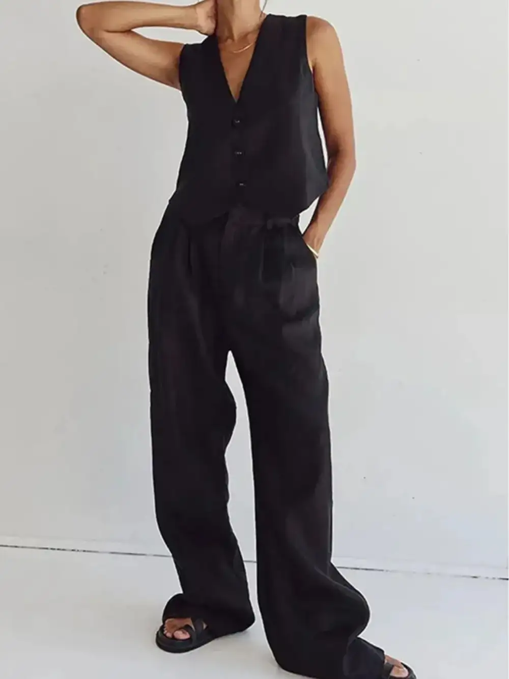 Easygoing Wide Leg Full Jumpsuit