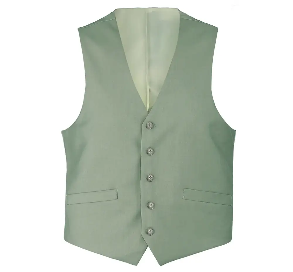 Sage Regular Fit Five Button Dress Vest