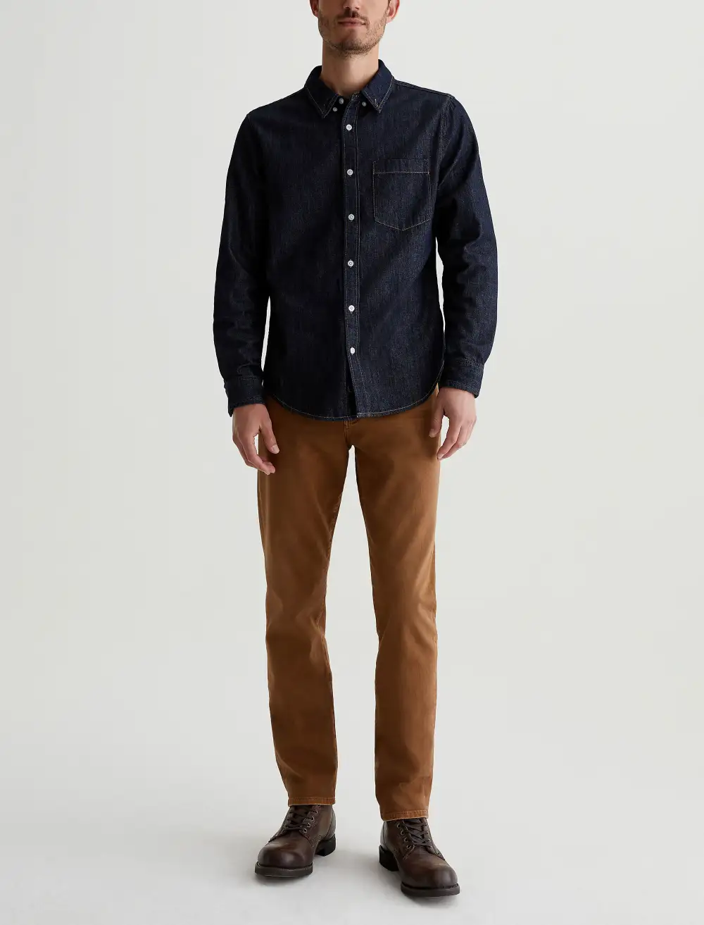 Men's Long Sleeve Denim Shirt
