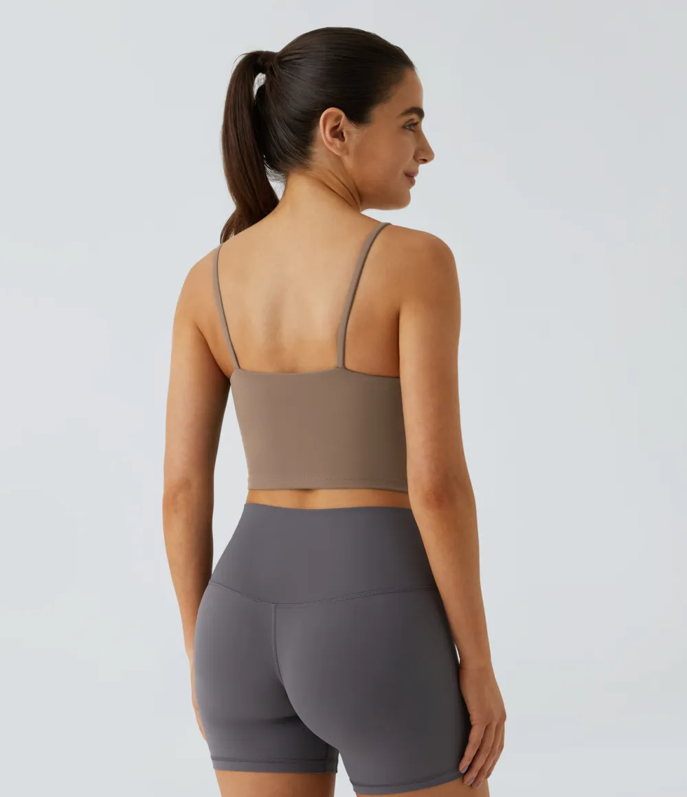 Basic Padded Workout Cropped Tank Top