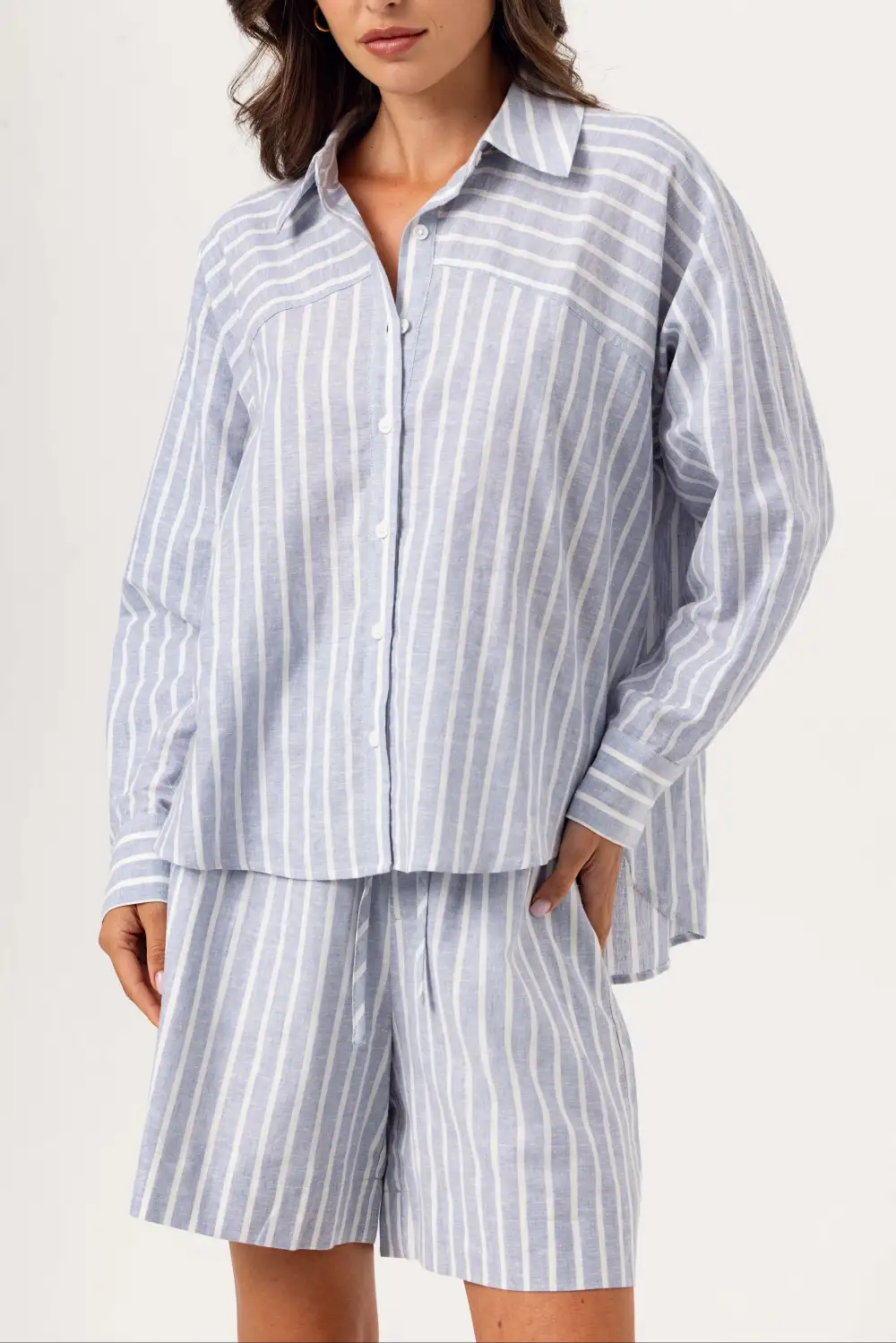 Button Front Short Sleeve Shirt