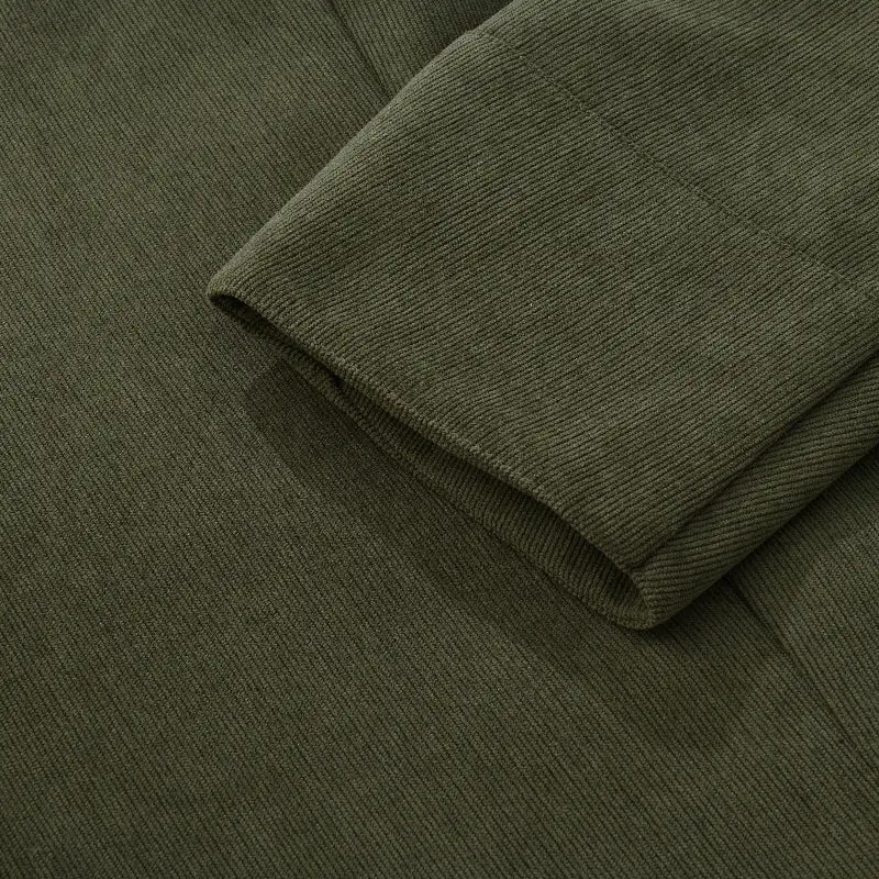 Textured Button Band Collar Coat