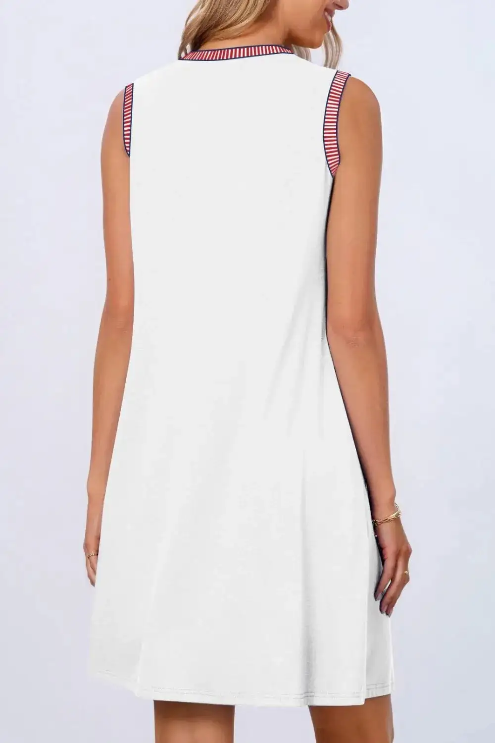 Crew Neck Sleeveless Mini Dress