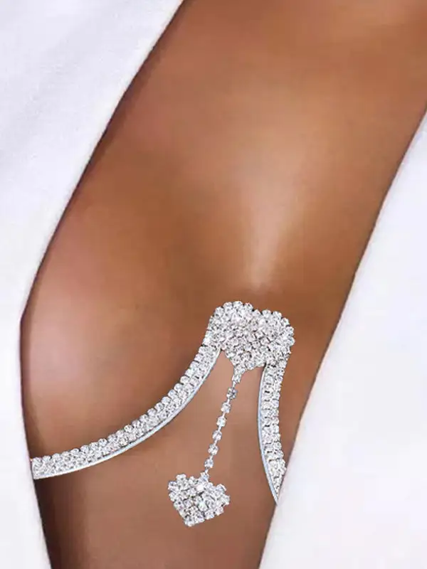 Heart Rhinestone Body Chain