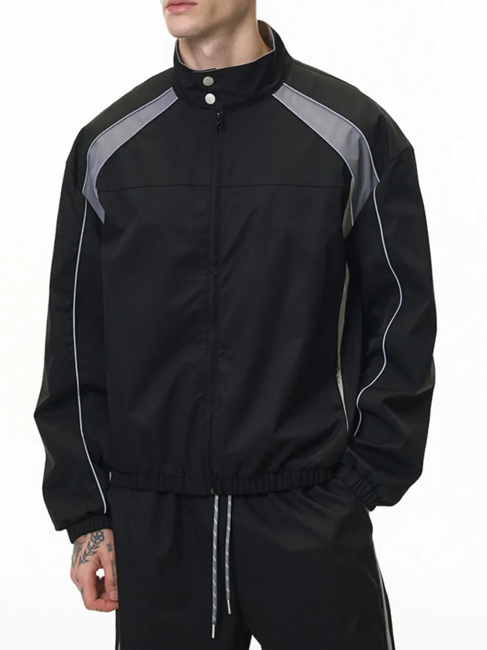 Wind Resistant Stand Collar Relaxed Fit Outdoor Utility Jacket