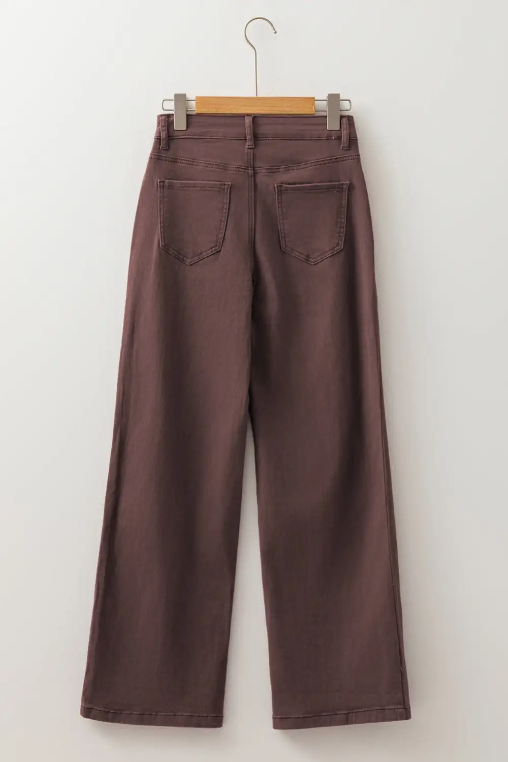 High-Waist Pocketed Straight Leg Jeans