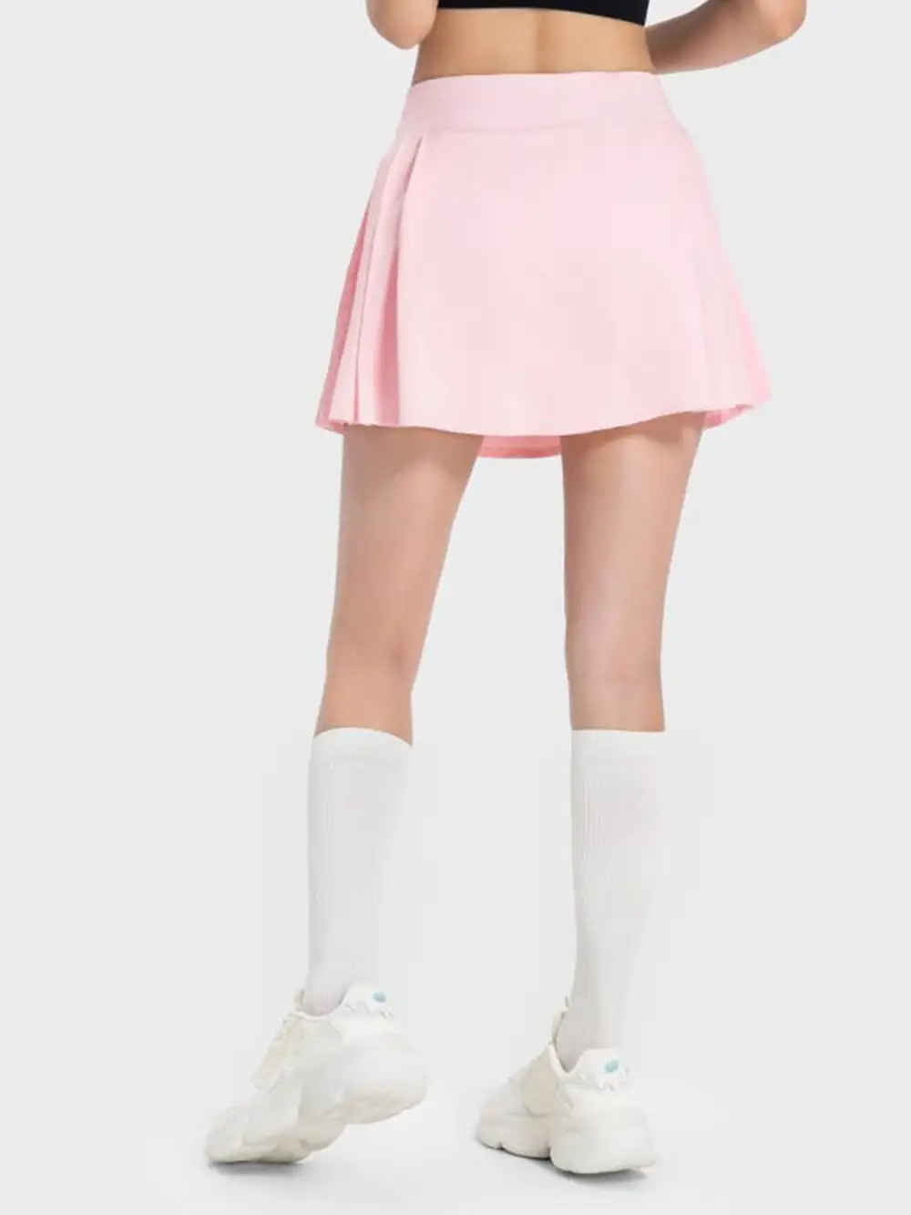 Textured Pleated Detail Skirt