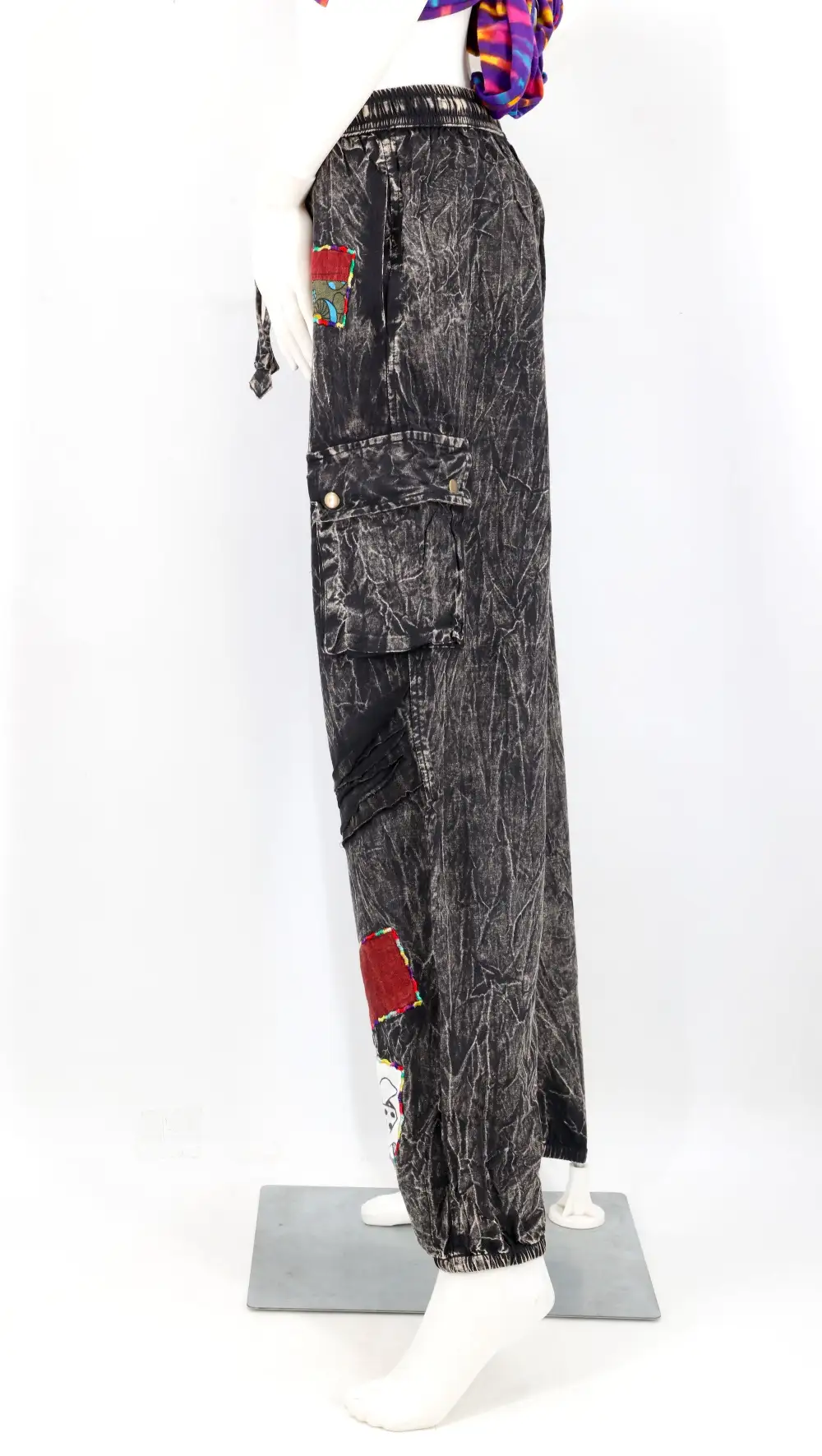 Women's Refined Harem Cargo Patchwork Pants