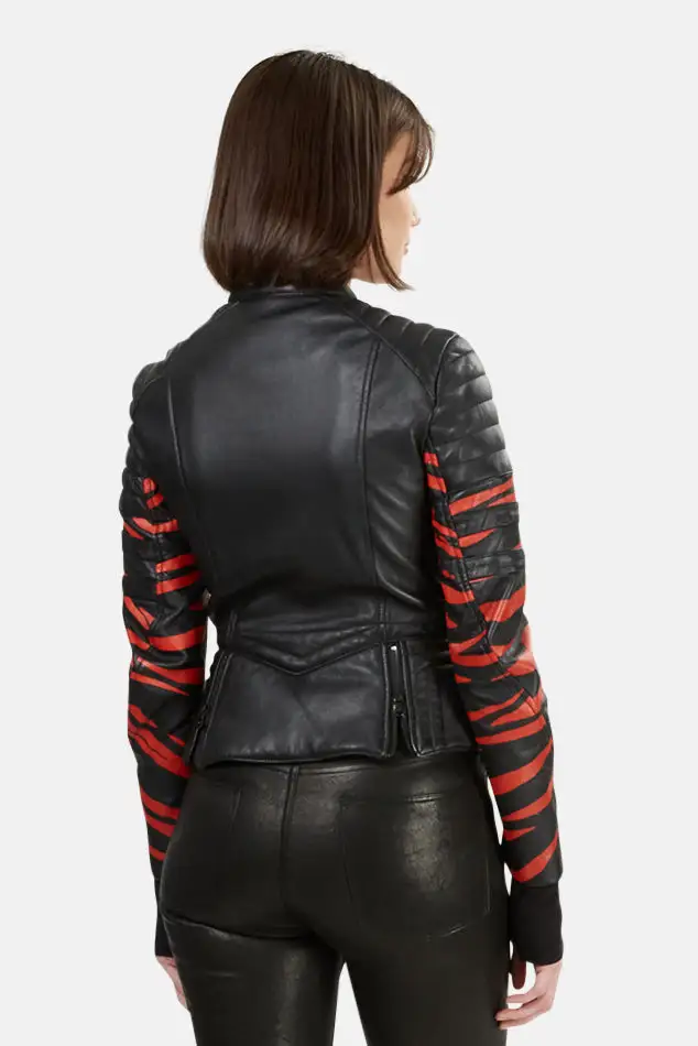 Leather Quilted Asymmetric Jacket