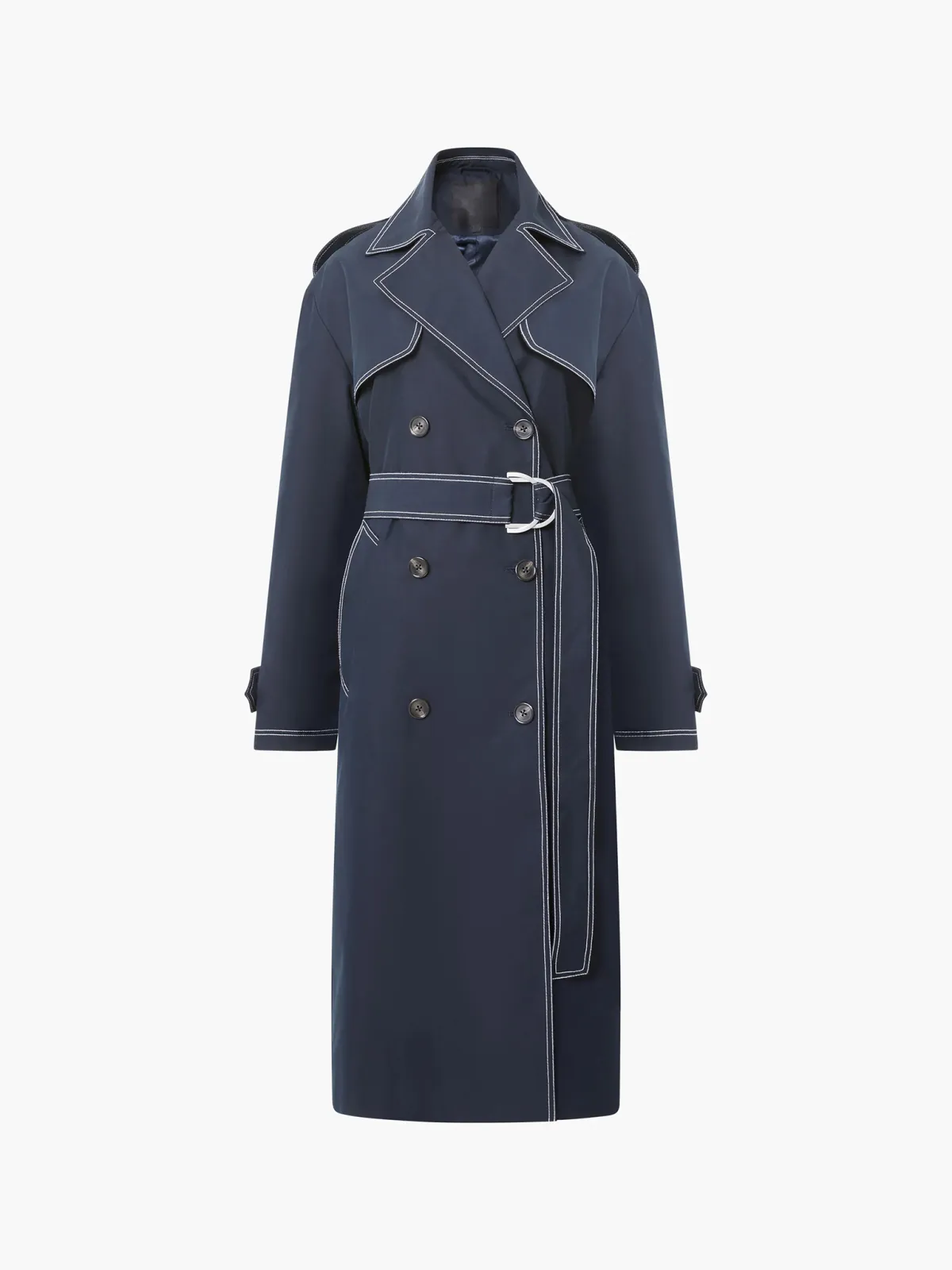 Long Waist Denim Lapel Jacket