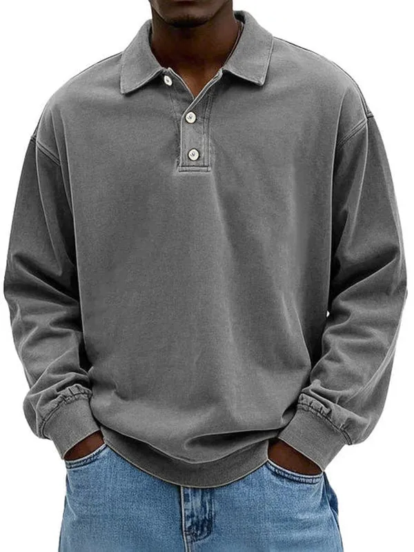 Vintage Long Sleeve Polo Shirt