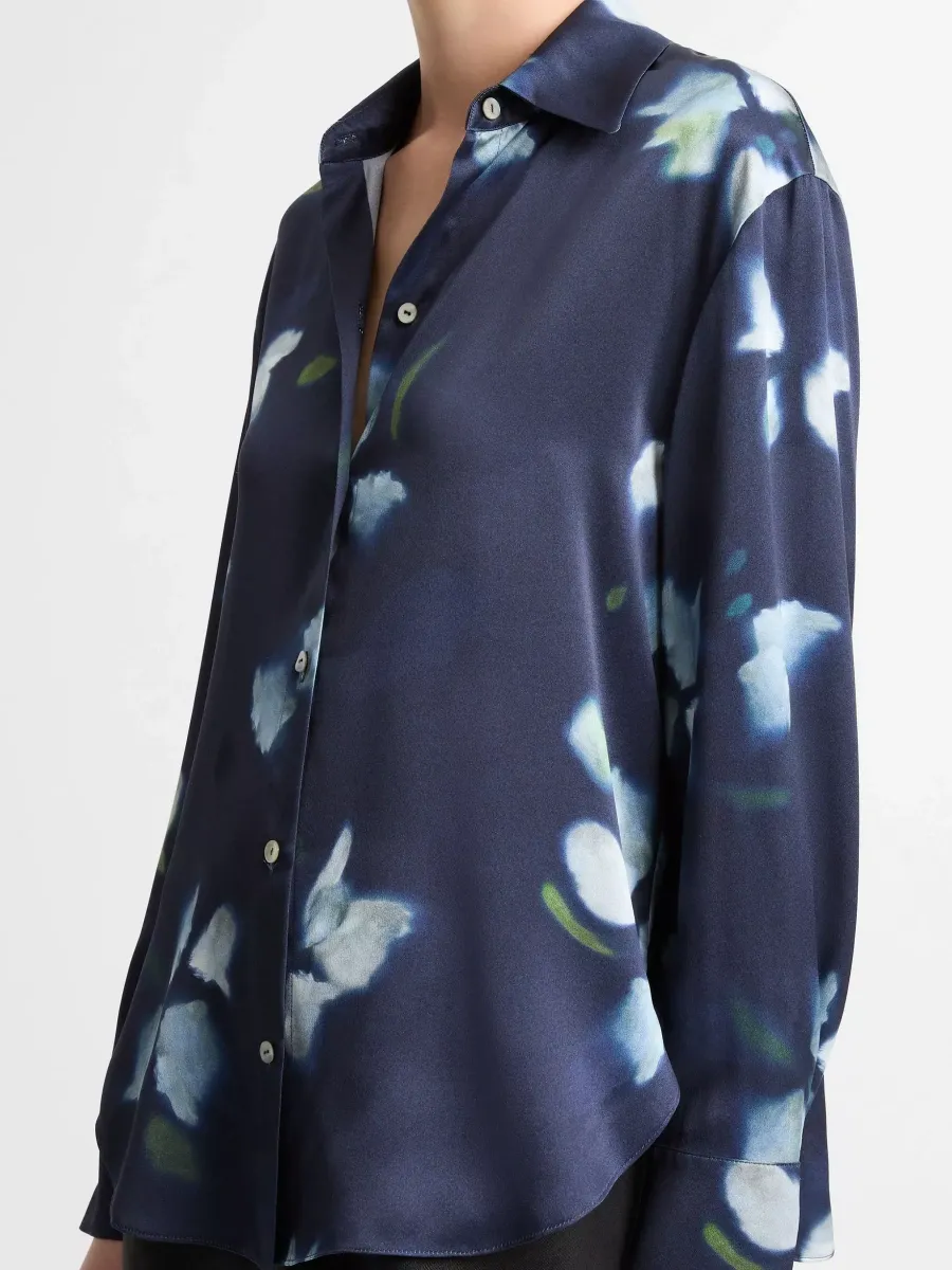 Watercolor Flower Print Shirt