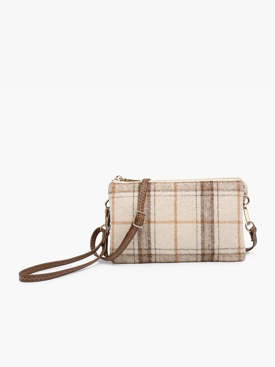 Organized Plaid Crossbody Wristlet