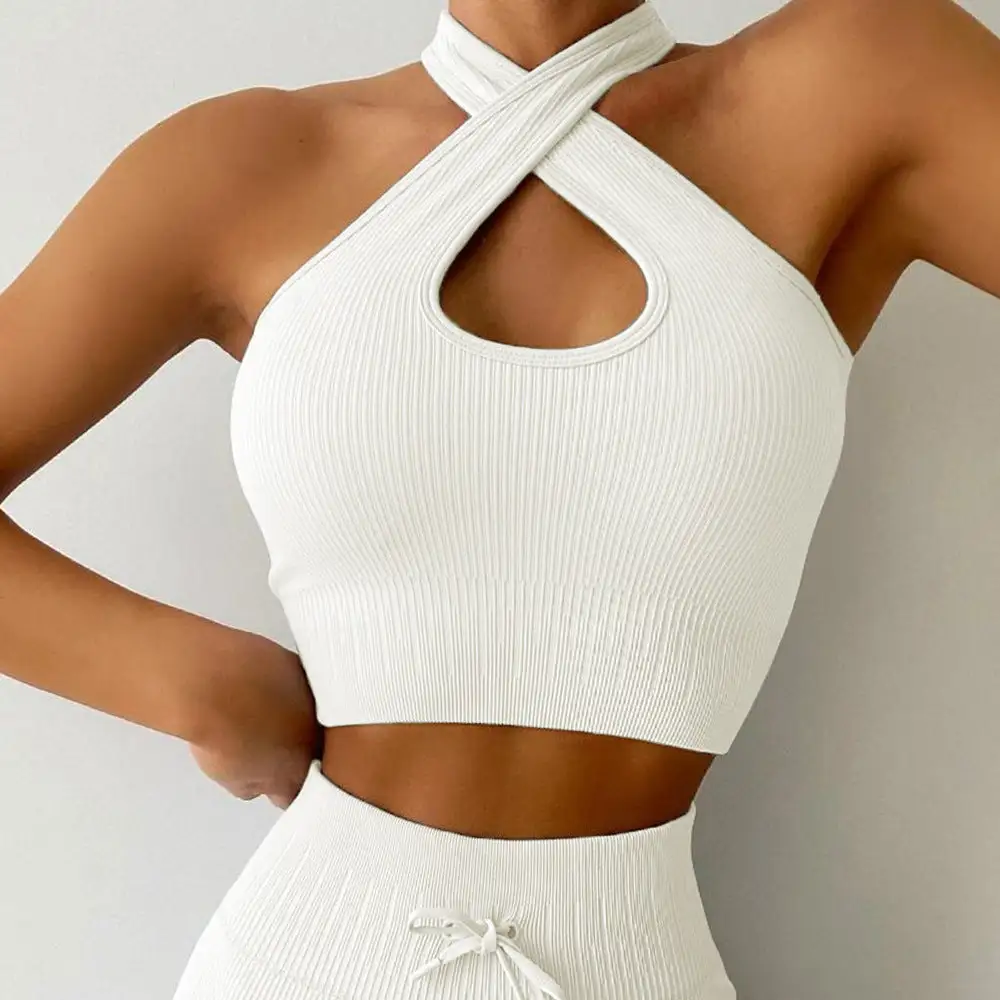 Cross-Back Sports Vest Bra