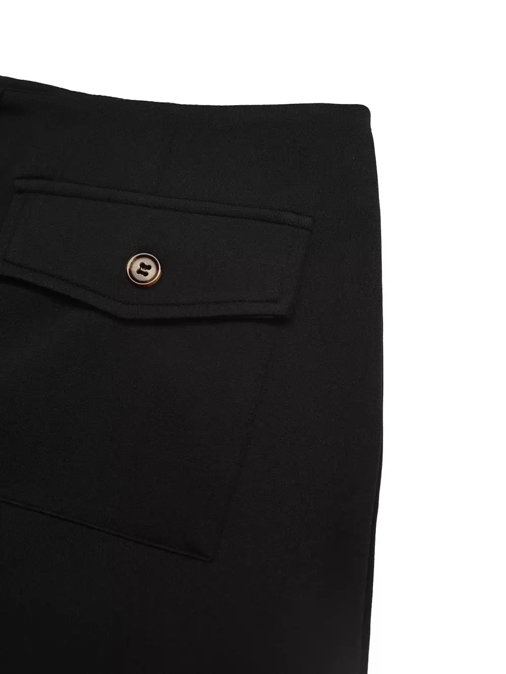 Soft Button Front Pocket Detail Skirt