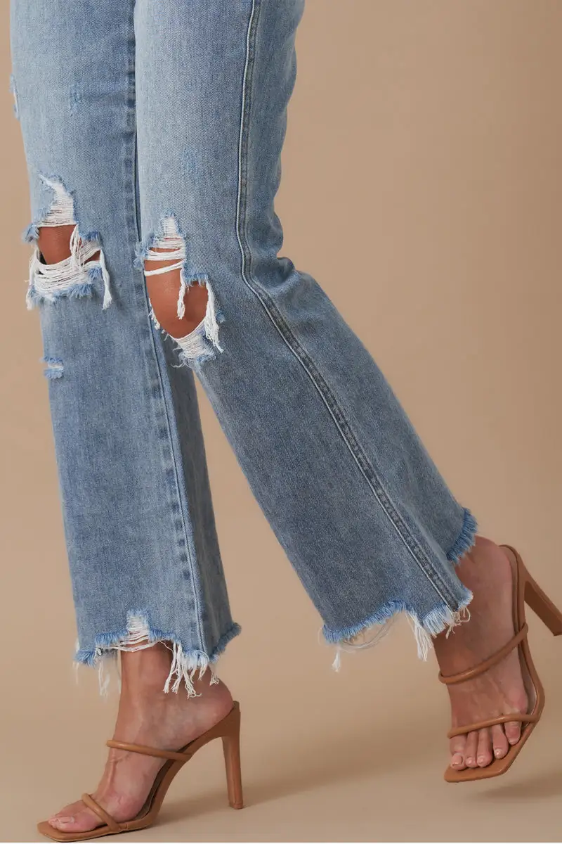 Everyday Mid Rise Cropped Flare Jeans