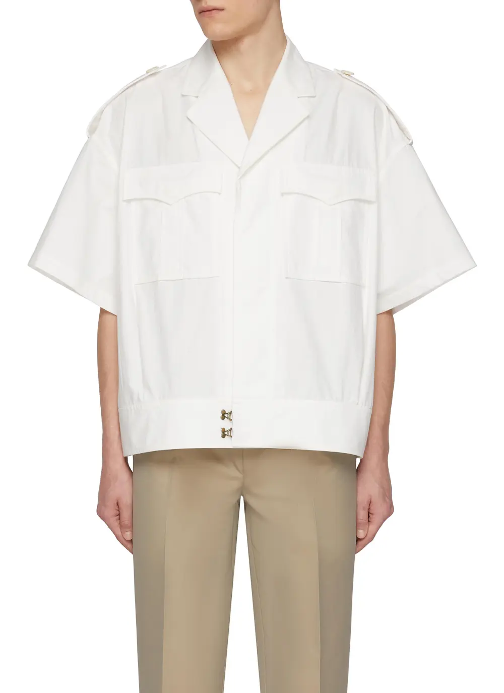Relaxed Leisure Simple Loose White Cottom Shirt