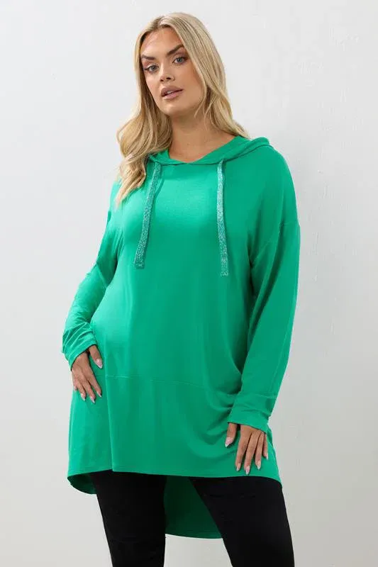 Green Longline Hoodie