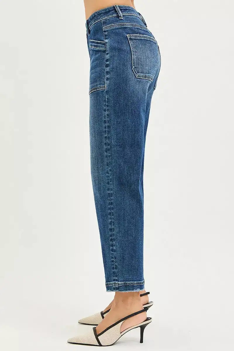 Patch Pocket Baggy Jeans