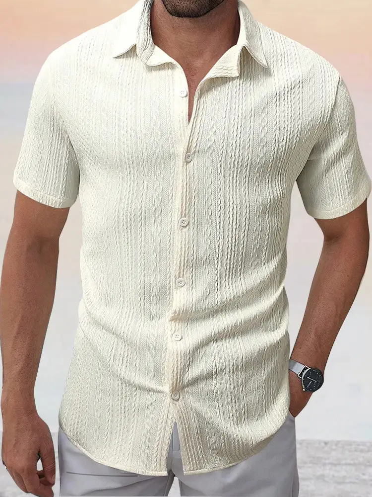 Comfort Jacquard Textured Casual Shirt