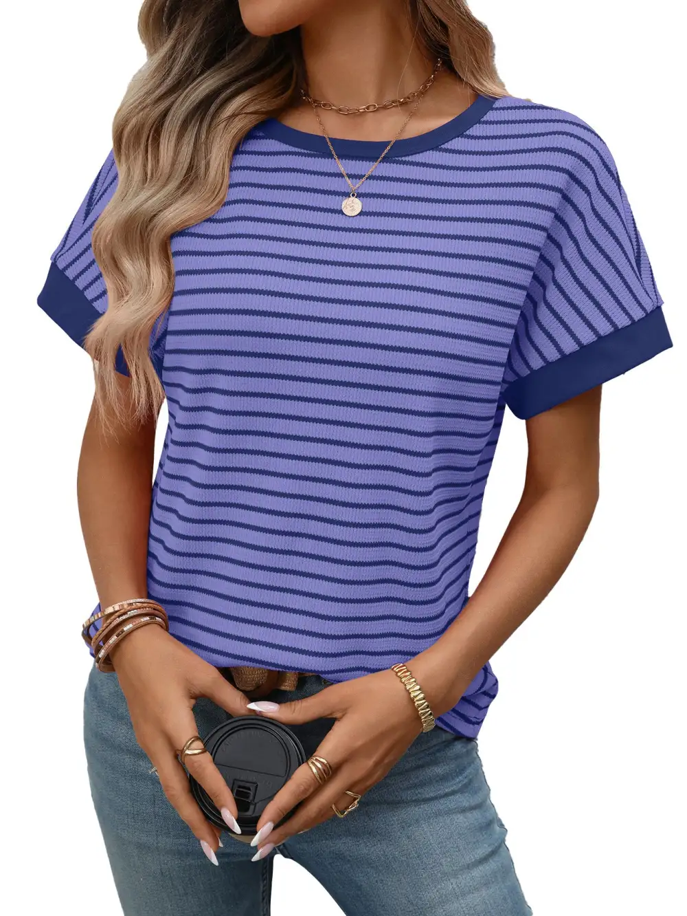 Patchwork Crewneck Short Sleeve Tee