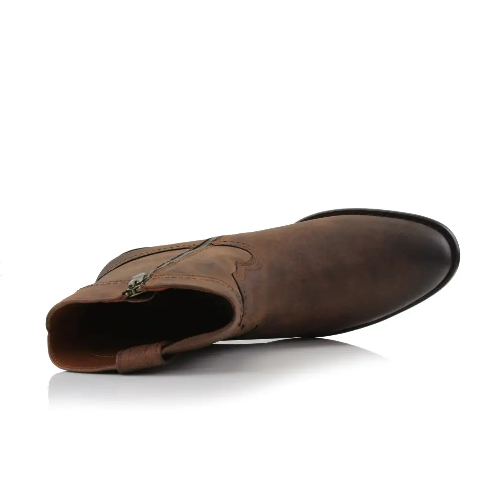 Faux-Suede Suede Faux-Leather Western Boots