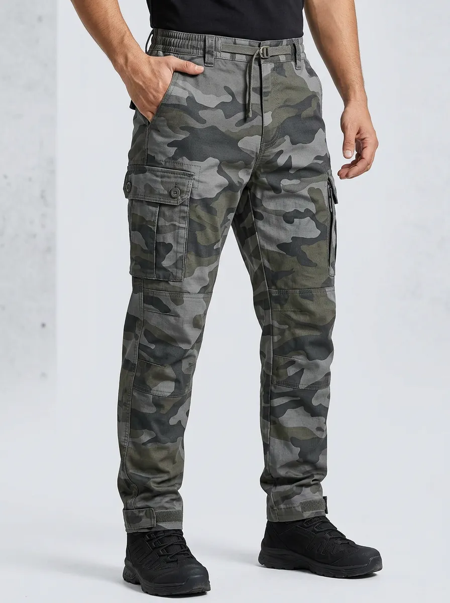 Men's Tactical Outdoor Camouflage Printed Cargo Pants
