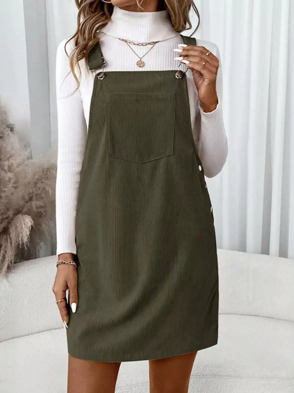 Structured Corduroy Jumpsuit