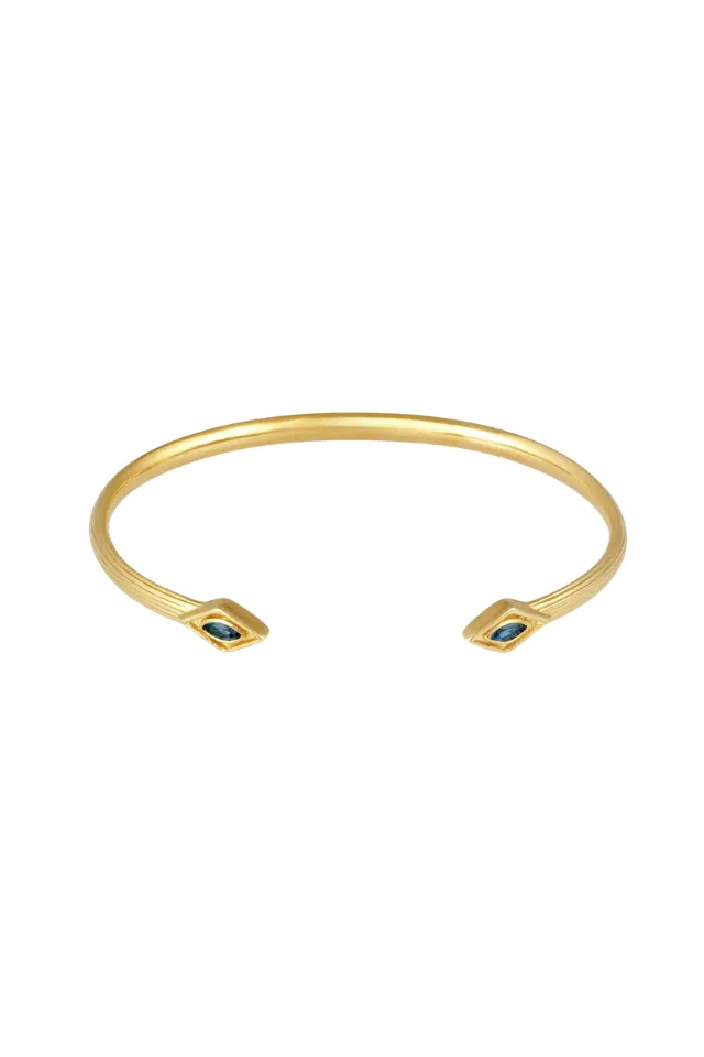 Sapphire Eye Cuff Bracelet