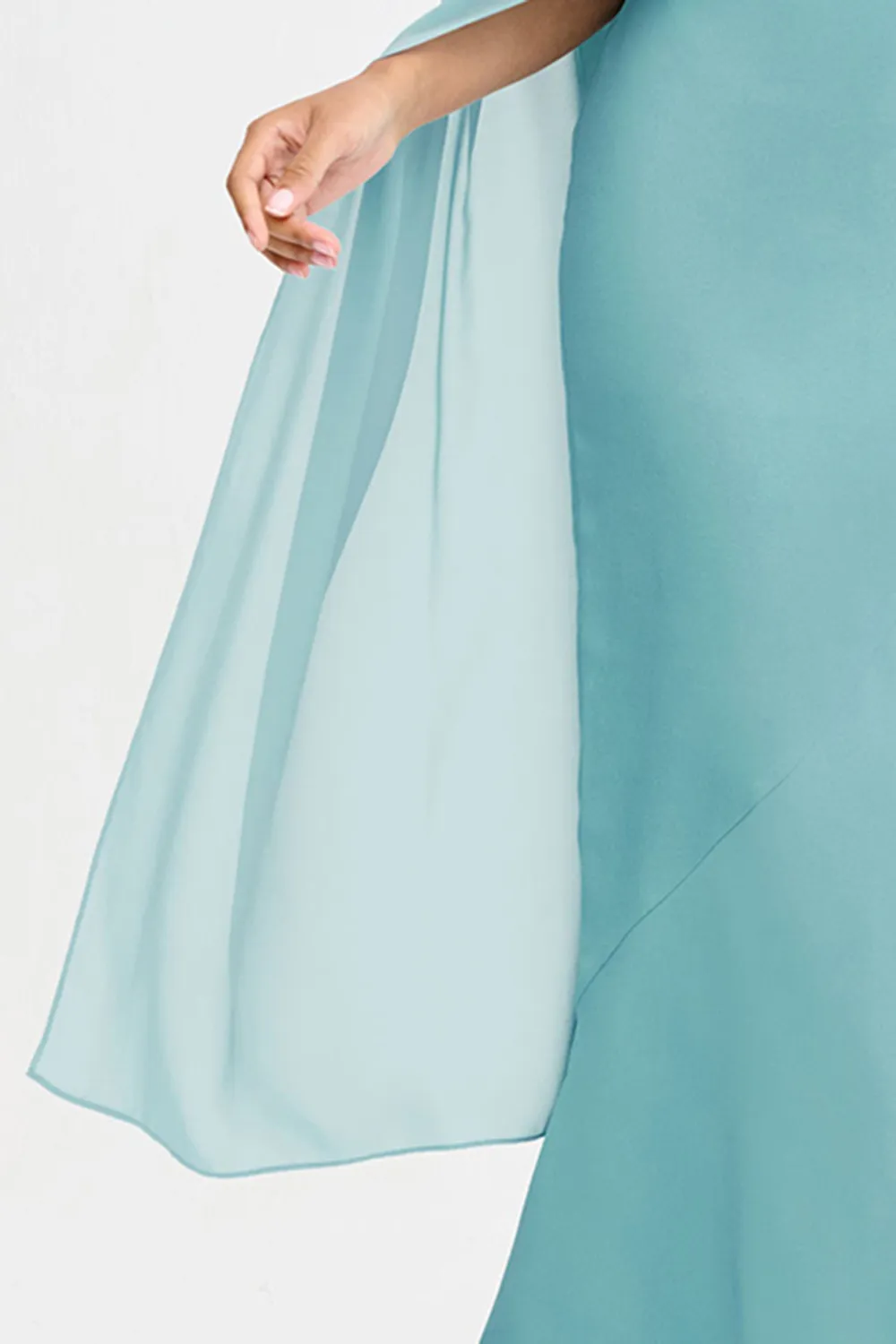 Aquamarine Casual Style Shawl