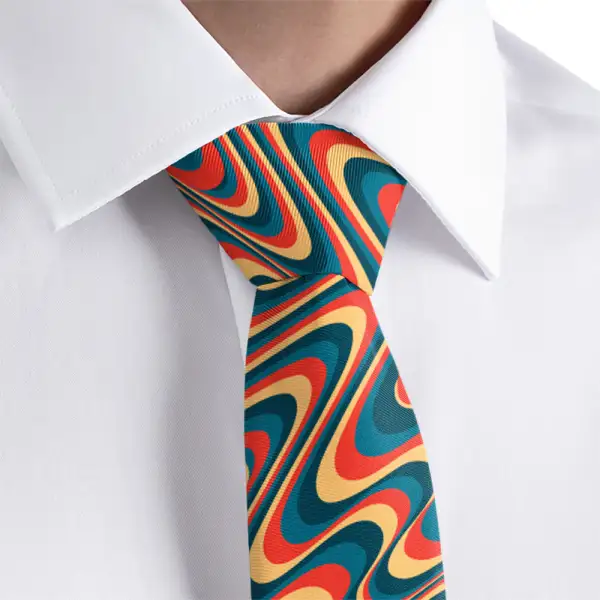 Refined Retro Pattern Necktie