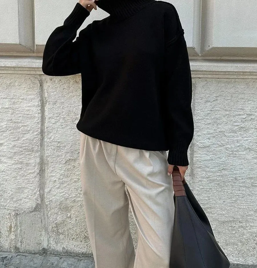 Turtleneck Knit Sweater