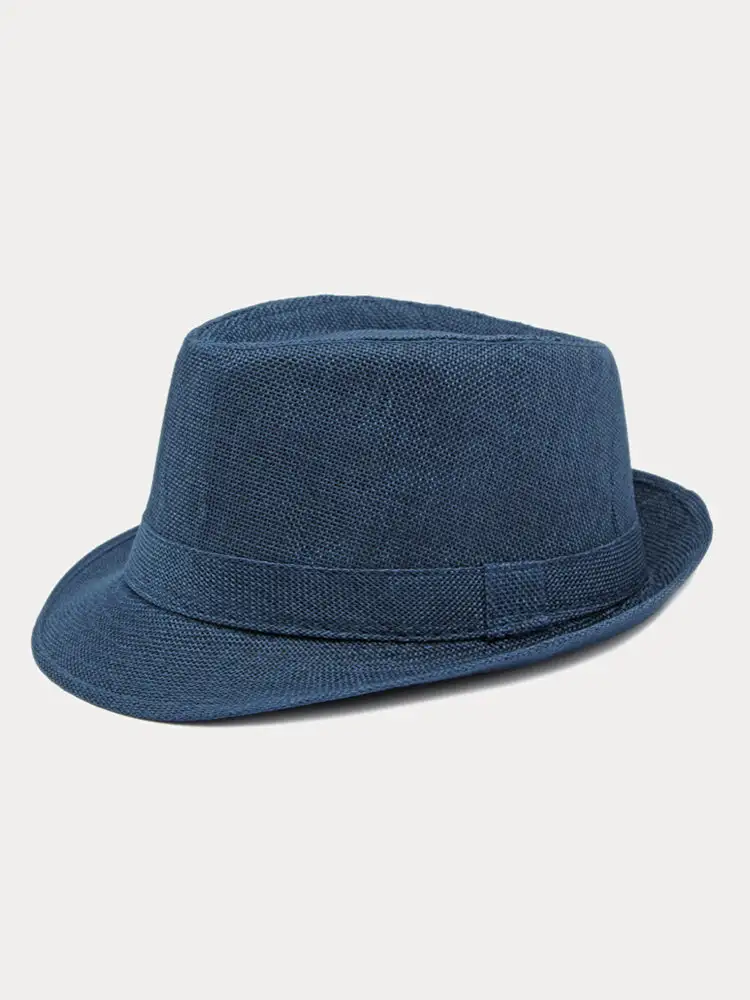 Beach Sun Protection Cotton Fedora Hat